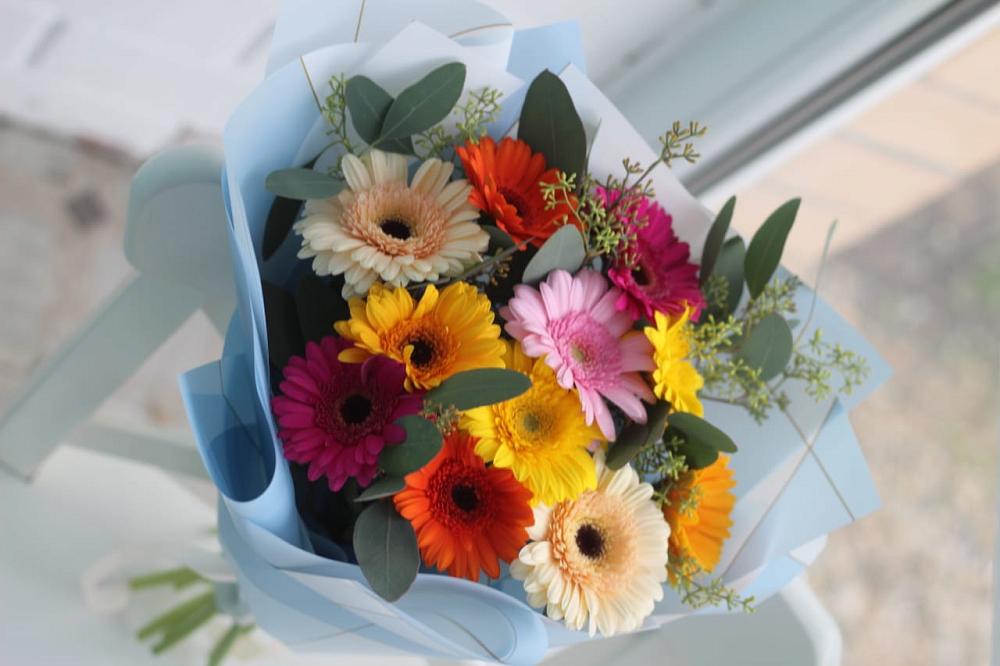 Букет цветов из: Герберы в Опытное Поле