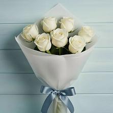 Букет 7 Белых роз Эдлесс Лав в Опытное Поле