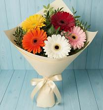 Букет цветов из:  Герберы #REPLACE_PRED# Опытное Поле