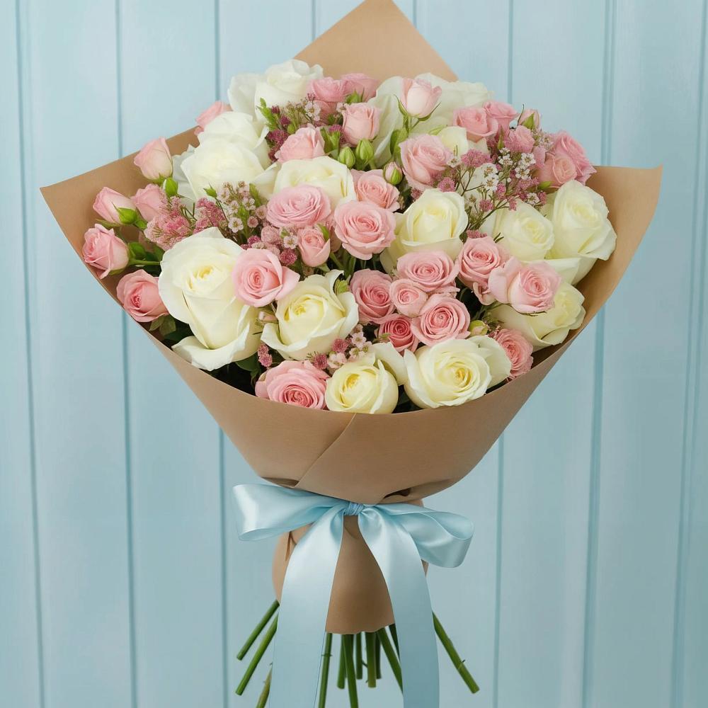 Букет цветов из: Розы в Опытное Поле