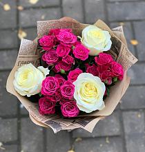 Букет цветов из:  Розы #REPLACE_PRED# Опытное Поле