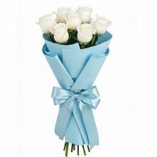 Букет 7 белых роз Проуд в Опытное Поле