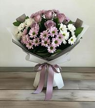 Букет цветов из:  Хризантемы и Розы в Опытное Поле