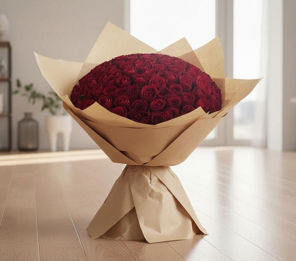 Букет 101 Красная роза в Опытное Поле