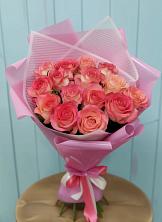 Букет 15 Розовых роз Равель в Опытное Поле